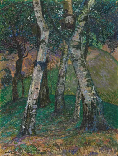 Birken am Barkenhoff av Heinrich Vogeler