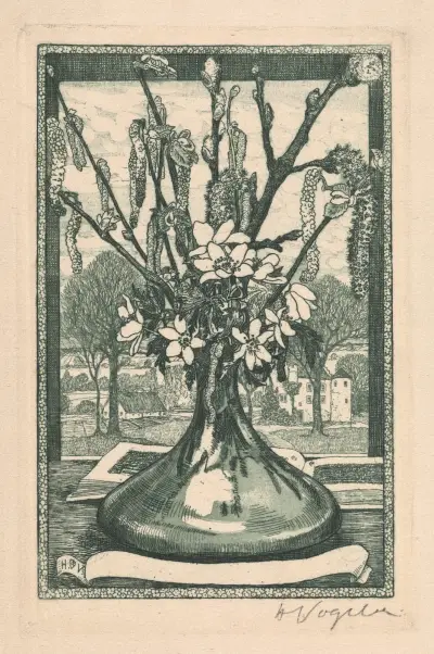 Exlibris: Martha Vogeler av Heinrich Vogeler