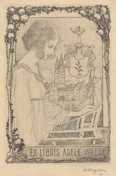 Ex Libris Adele Wolde II av Heinrich Vogeler