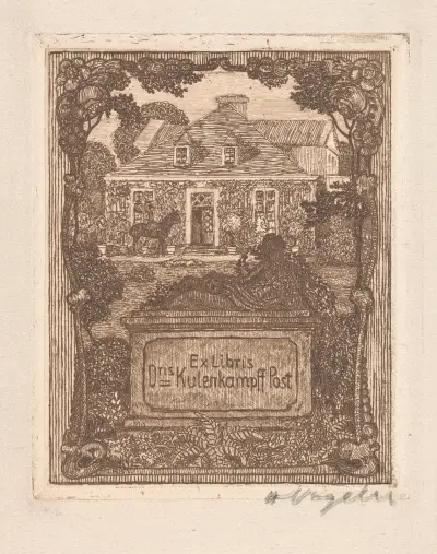 Ex Libris Dris. Kulenkampff Post av Heinrich Vogeler
