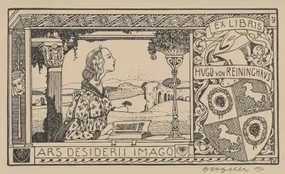 Ex Libris Hugo von Reininghaus av Heinrich Vogeler