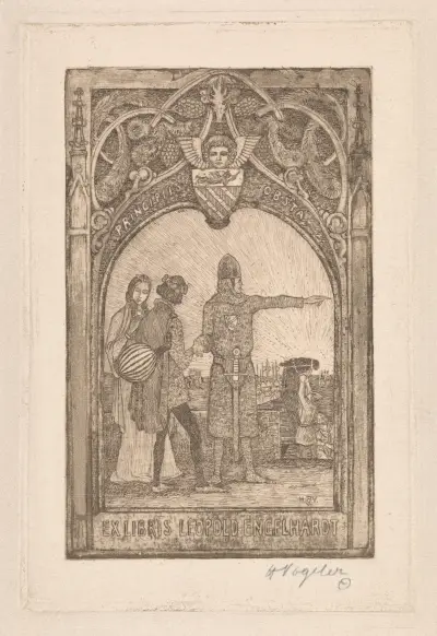 Ex Libris Leopold Engelhardt av Heinrich Vogeler