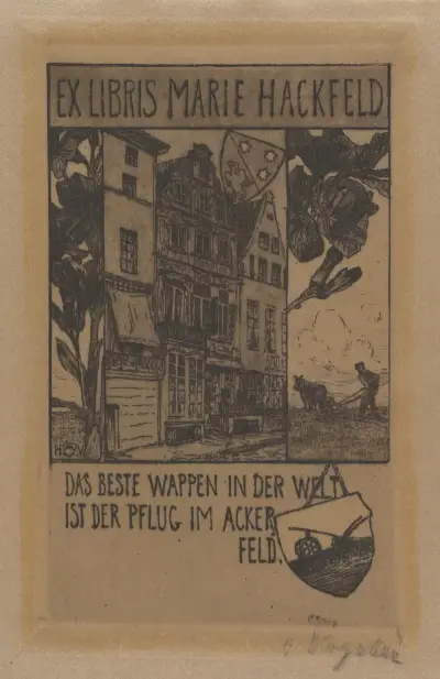 Ex Libris Marie Hackfield av Heinrich Vogeler