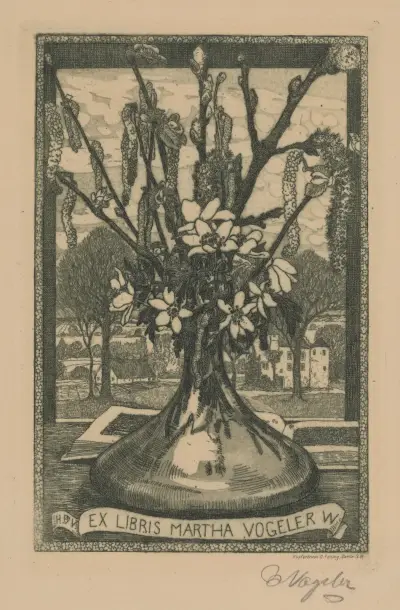 Ex Libris Martha Vogeler W av Heinrich Vogeler