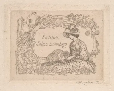 Ex Libris Selma Löhnberg av Heinrich Vogeler