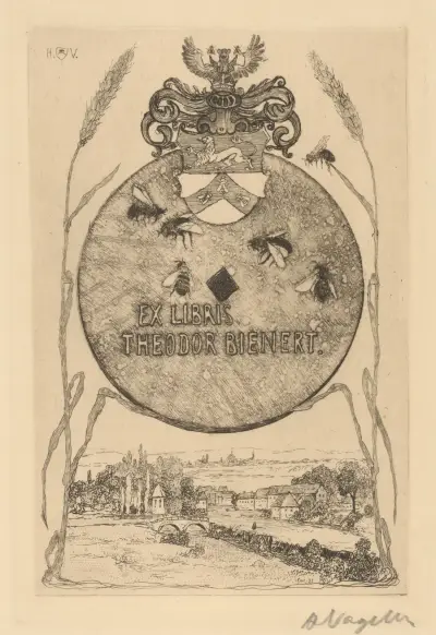 Ex Libris Theodor Bienert av Heinrich Vogeler