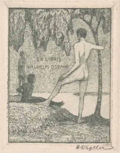 Ex Libris Wilhelm Osbahr av Heinrich Vogeler