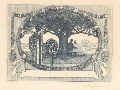 Vårkväll av Heinrich Vogeler