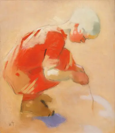 Mädchen auf dem Sand von Helene Schjerfbeck
