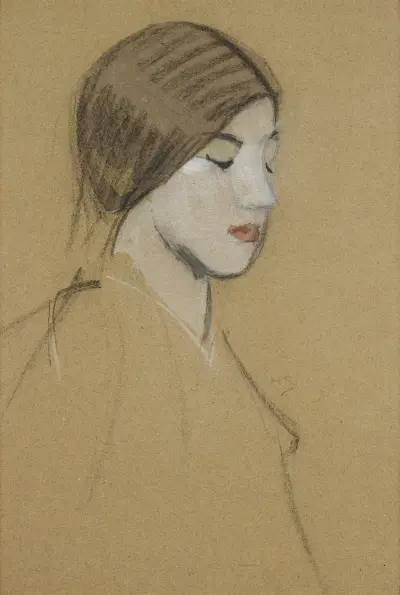 Głowa dziewczynki, 1915, Helene Schjerfbeck