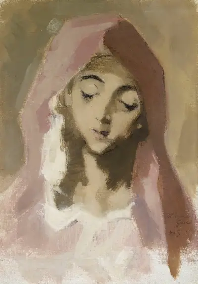 Madonna de la Charité, efter El Greco av Helene Schjerfbeck
