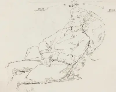 Mauritz Maexmontan, luonnos von Helene Schjerfbeck