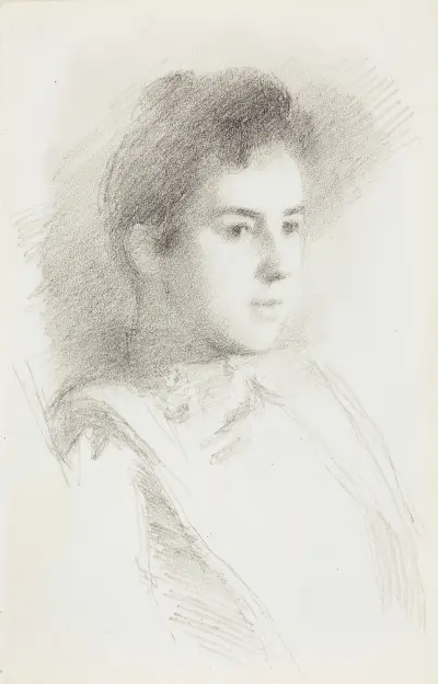 Porträtt av kvinna av Helene Schjerfbeck