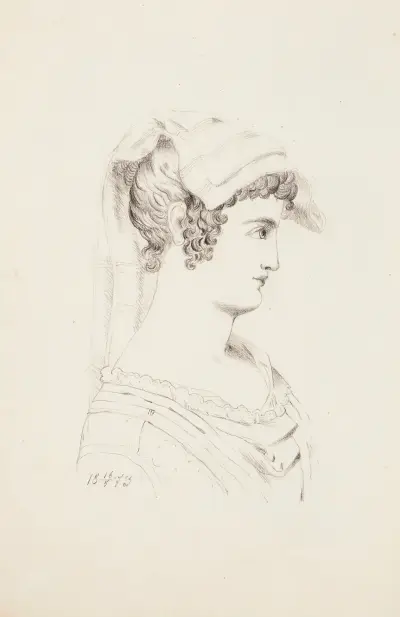 Kvinnoprofil av Helene Schjerfbeck