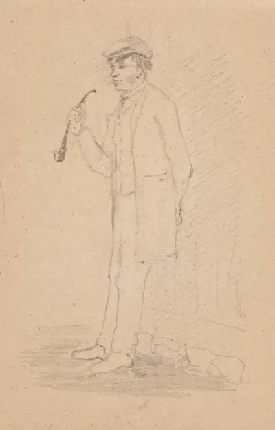 Ung man med pipa av Helene Schjerfbeck