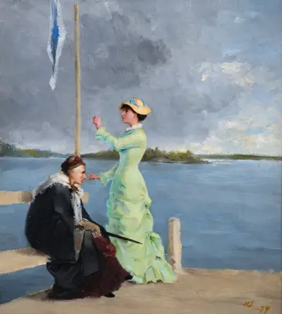 On The Jetty av Helene Schjerfbeck