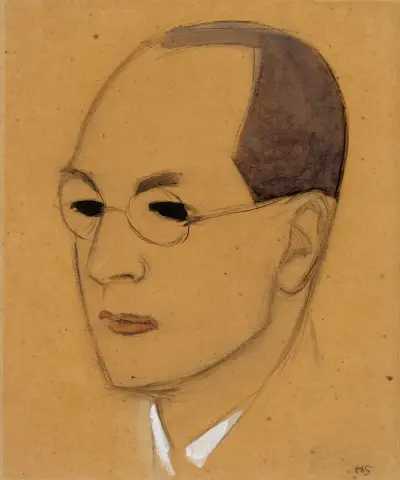 Portrait Of Jalo Sihtola, Sketch av Helene Schjerfbeck