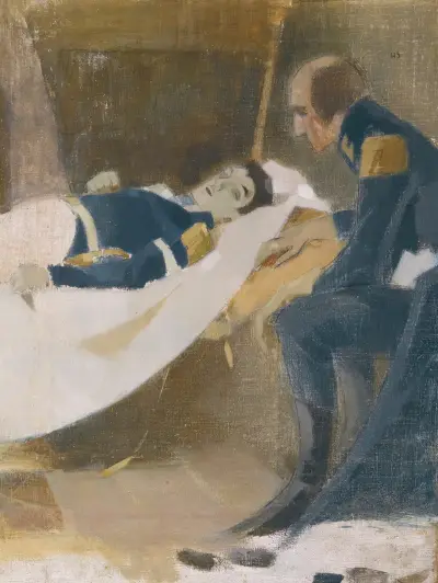 The death of Wilhelm von Schwerin av Helene Schjerfbeck