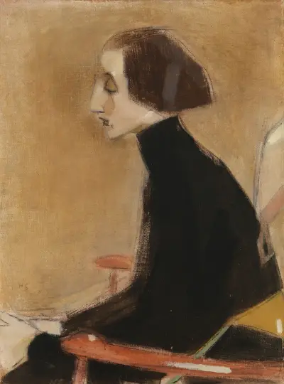 Szmacianka, półpostać (Kobieta pracująca), Helene Schjerfbeck