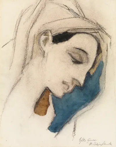 Jungfru Maria, efter El Greco av Helene Schjerfbeck