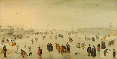 A Scene on the Ice av Hendrick Avercamp