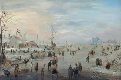 Enjoying the Ice av Hendrick Avercamp