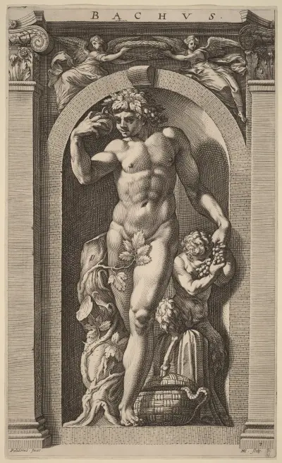 Bacchus av Hendrick Goltzius