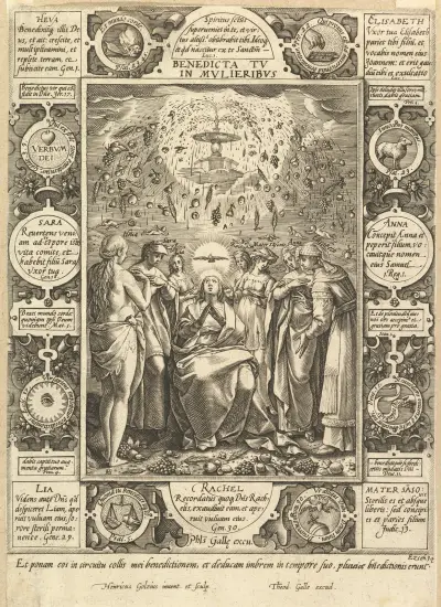 Benedicta tu in Mulieribus av Hendrick Goltzius