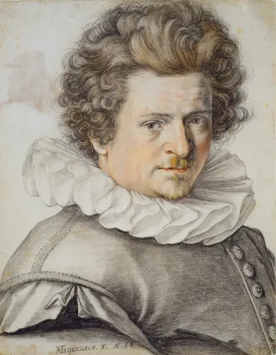 Porträtt av Gillis van Breen av Hendrick Goltzius