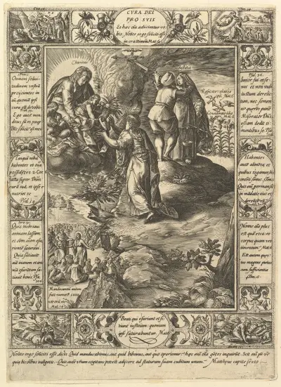 Guds omsorg om sina egna av Hendrick Goltzius