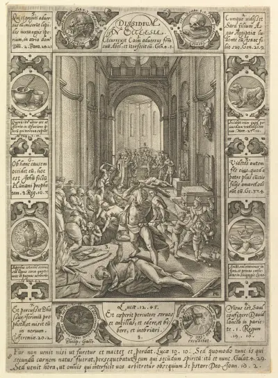 Dissidium In Ecclesia av Hendrick Goltzius