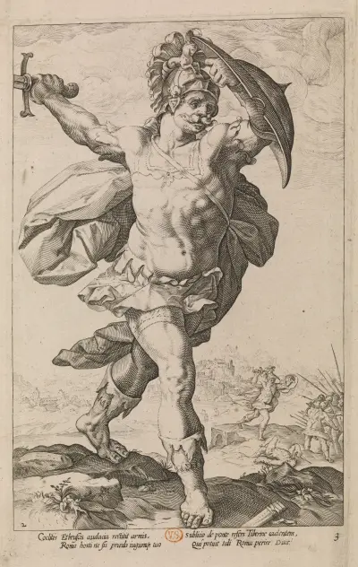 Horatius Cocles av Hendrick Goltzius