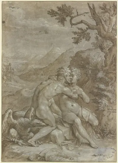 Jupiter and Europa av Hendrick Goltzius