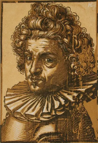 Portrait of Gillis van Breen av Hendrick Goltzius