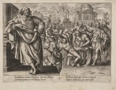 St. Bartholomew av Hendrick Goltzius