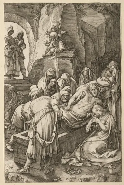 Gravläggningen av Hendrick Goltzius