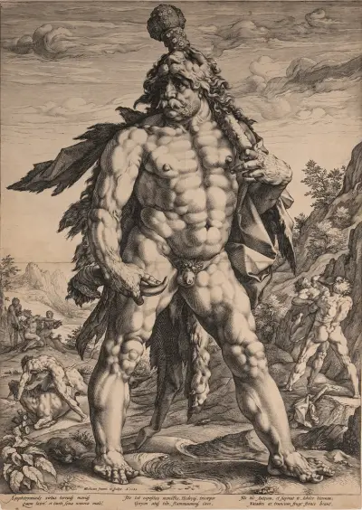 Den store Herkules av Hendrick Goltzius