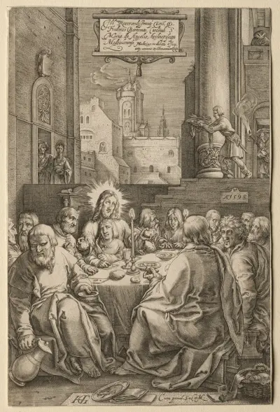 Nattvarden av Hendrick Goltzius