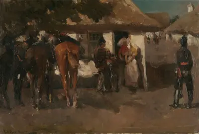 Billeting the Troops av George Hendrik Breitner