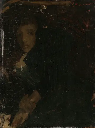 MCJ (Marie) Jordan (1866-1948), The Artist’s Wife av George Hendrik Breitner