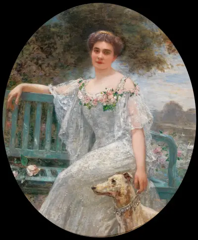 Damenportrait av Henri Gervex