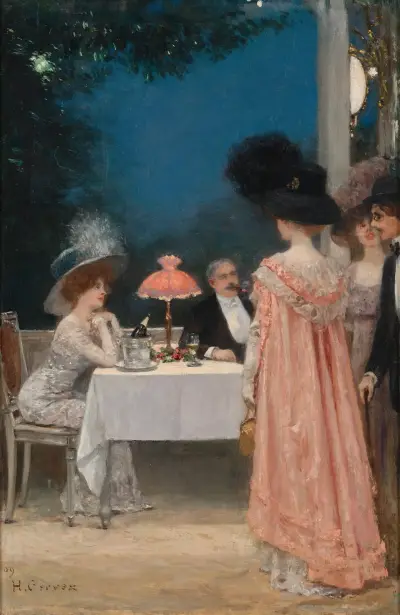 Middag på Pavillon d'Armenonville av Henri Gervex