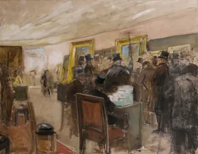French study for ‘une séance du jury de peinture’ av Henri Gervex