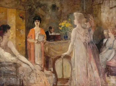 Un mardi, soirée chez Madeleine Lemaire av Henri Gervex