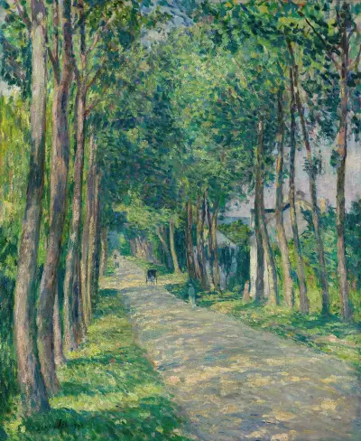 Attelage Sur Une Route Ensoleillée av Henri Lebasque