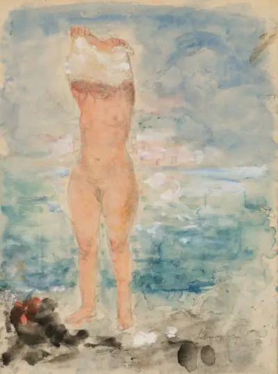 Badande kvinna av Henri Lebasque