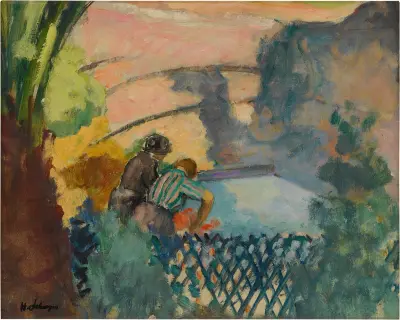 Två kvinnor vid tvättstället av Henri Lebasque