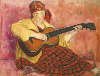 Femme à la guitare (Nono) av Henri Lebasque