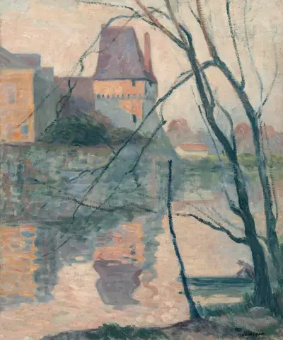 Slottet i Pierrefonds av Henri Lebasque