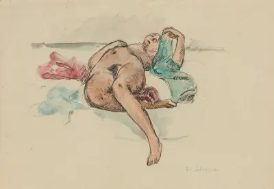 Nu Allongé av Henri Lebasque